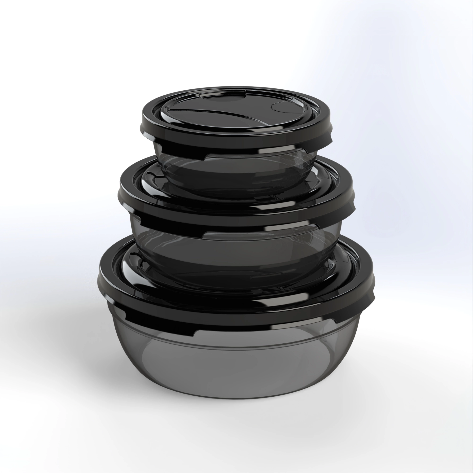 Frosty 3pcs Round Tupperware Set