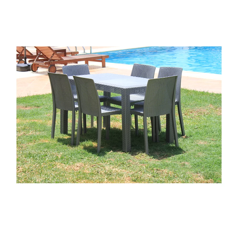 Saida Set | 6 Queen Chairs Rectangular Table